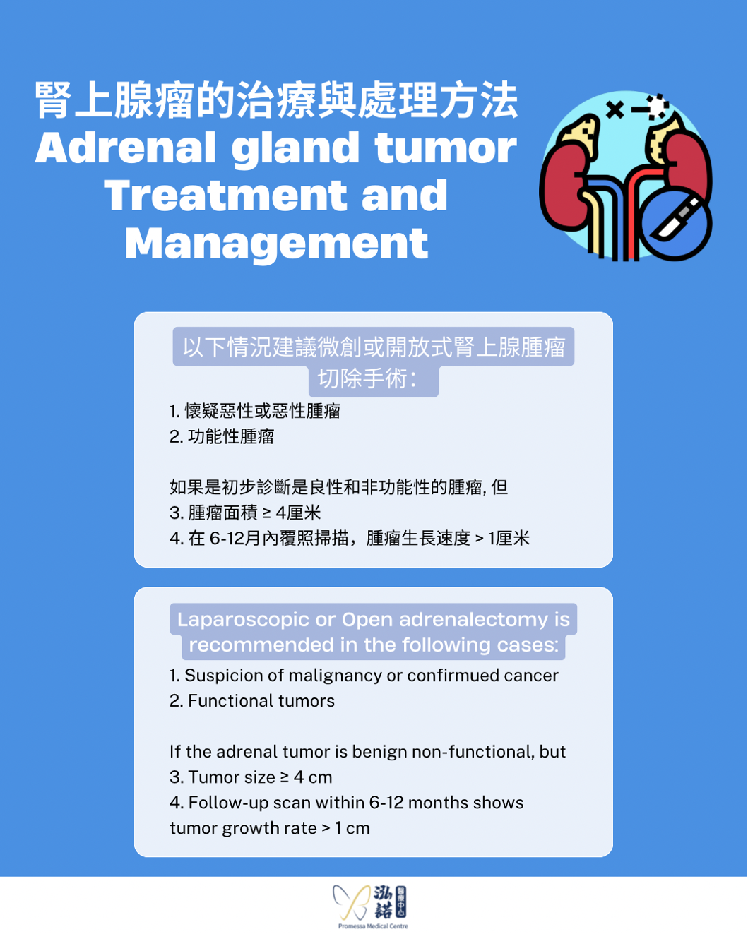 Adrenal tumors treatment
